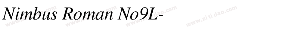 Nimbus Roman No9L字体转换